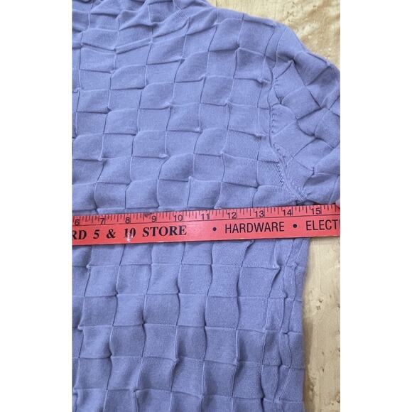 Margaret O'Leary Dimensional Origami Lilac Purple Elbow-length Turtleneck Sz S - Picture 9 of 10